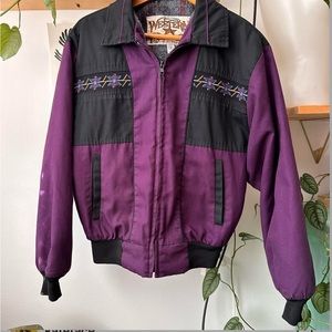 Western frontier purple southwestern jacket